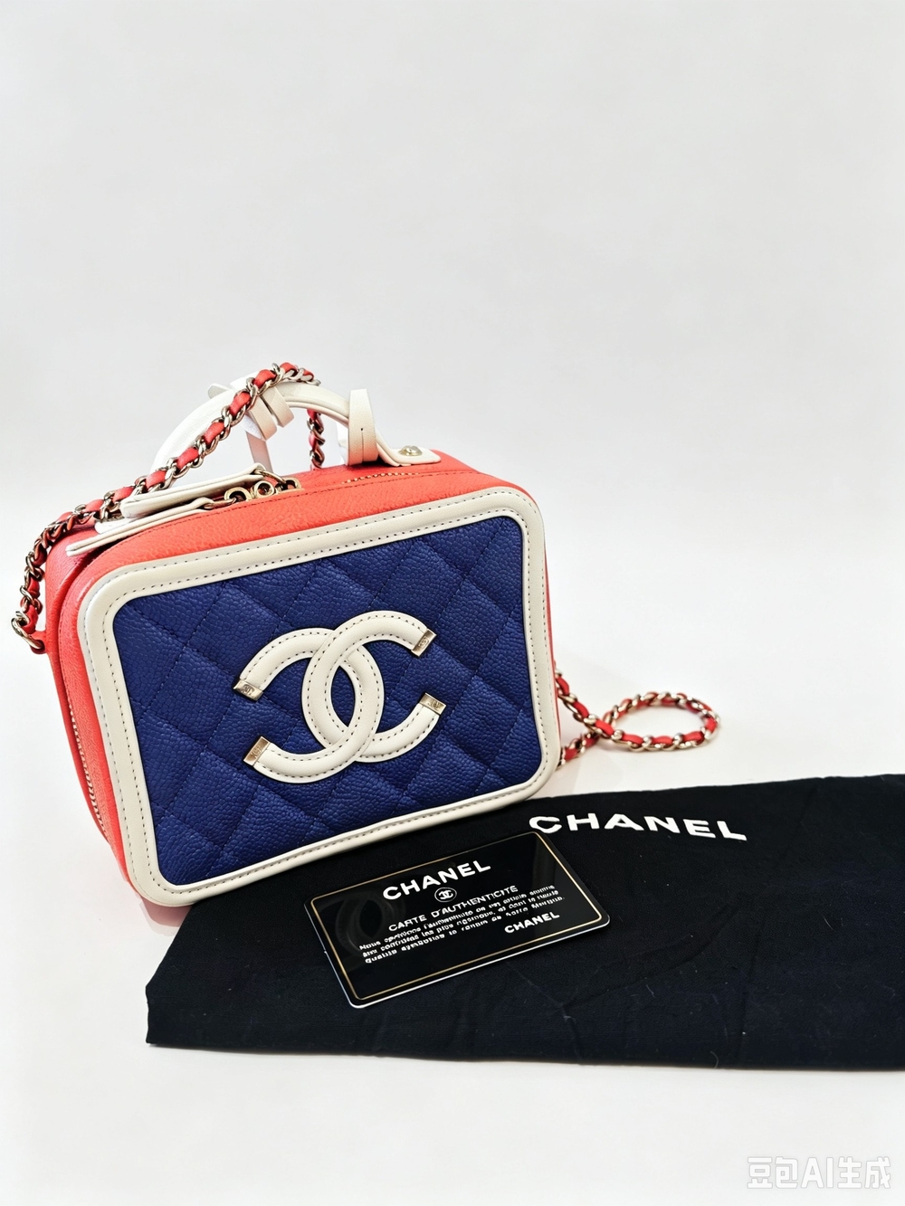 CHANEL Caviar Quilted Small CC Filigree Vanity Case